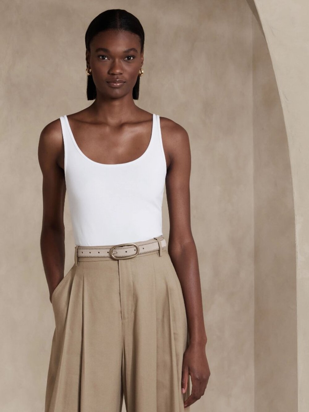 BANANA REPUBLIC Refined Scoop-Neck Tank #758511